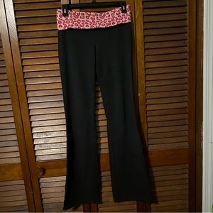 LOVE PINK flare bottom fold over yoga pants